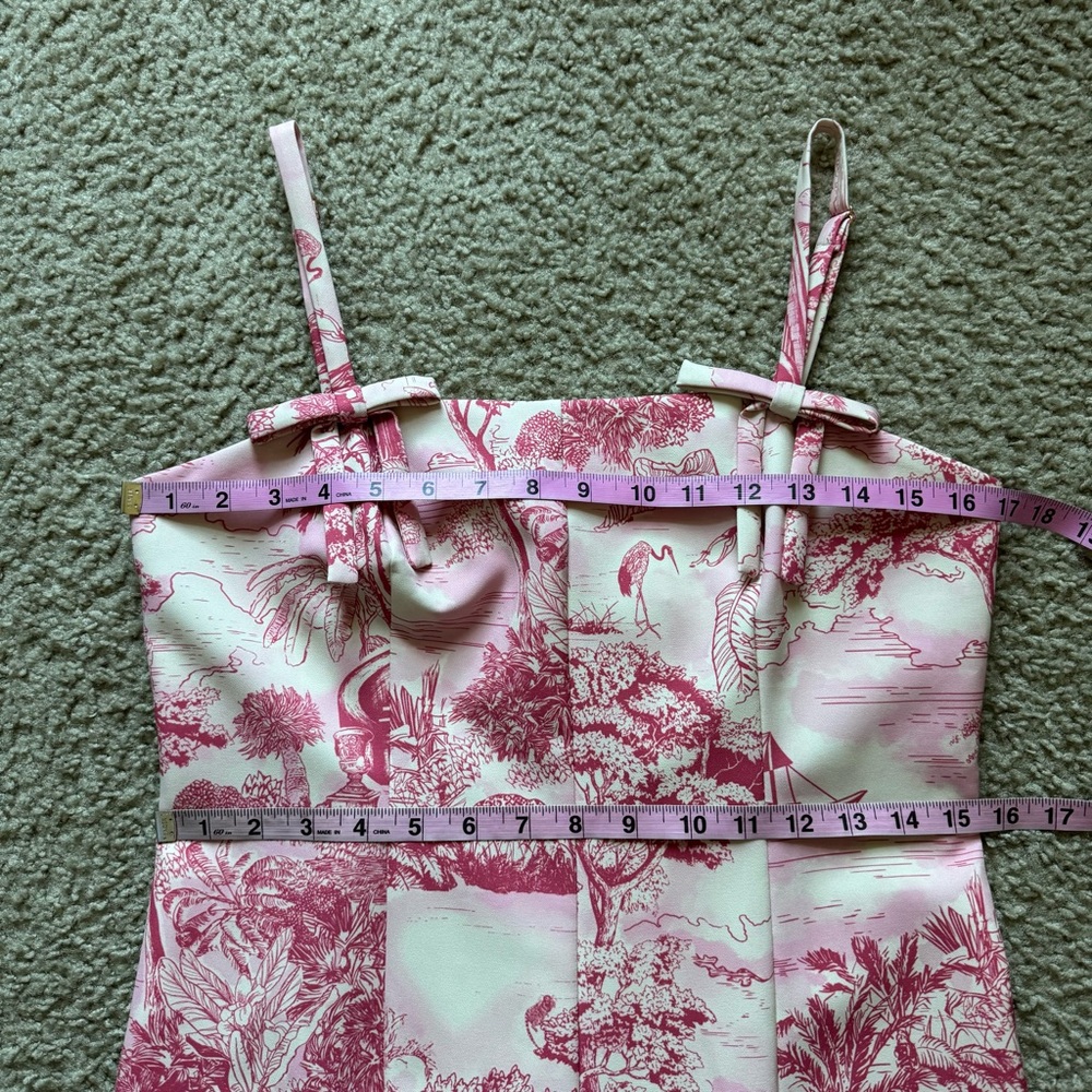 Mestiza New York Calista Midi Dress 10 Pink/Ivory Tropical Toile NWT - Picture 10 of 15